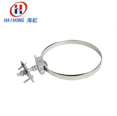 China ADSS Durable Down The Lead Clamp Galvanized Fit For Safe Fiber Optic Cable for sale