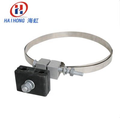 China Silver ADSS Single Structure OPGW Turn Fiber Optic Cable Down Lead Clamp for sale