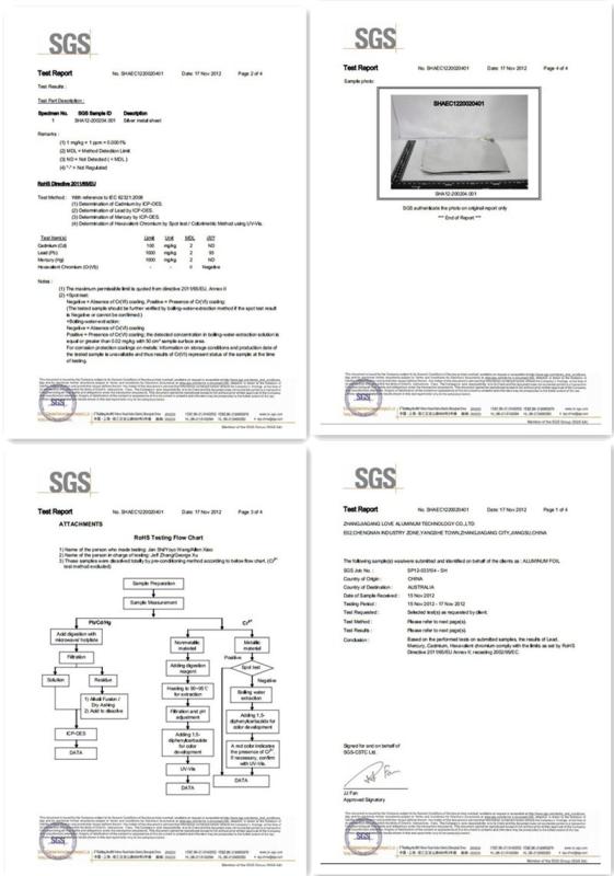 SGS - Zhangjiagang love aluminum Technology Co., Ltd