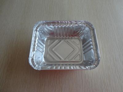 China Silver Rectangle FDA Aluminum Foil Takeaway Containers For Frozen Ready Meals for sale