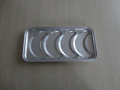 China Multi cavity Disposable Foil Baking Trays Rectangle For Croissants 0.07mm Thickness for sale