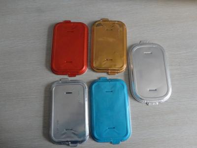 China Rectangle Aluminum foil container lid Disposable Different Colors For Airline for sale