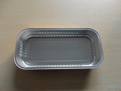 China Rectangle Airline Aluminium Foil Tray  with golden coated outside for daily for sale