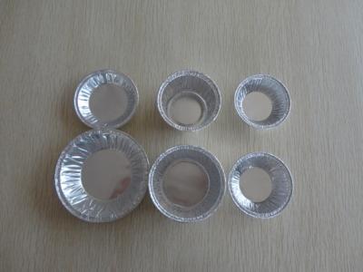 China Fast food Airline Round Disposable Aluminum Foil Cups in 0.04mm Thickness for sale