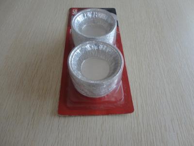 China Kitchen disposable aluminum baking cups For Cake Tin with blister package for sale