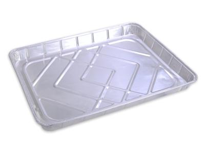 China Large Bakery Aluminium Foil Serving Tray Big Dimension Rectangle With Lid for sale