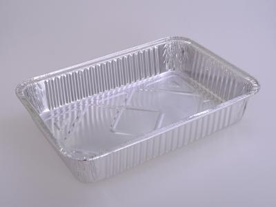 China Food Grade Aluminum Foil Baking Pans Medium Size Rectangle For Meat Loaf for sale