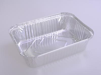 China Rectangle Aluminum Foil Baking Pans / Cooking Aluminum Foil Container Half Size For Yogurt for sale