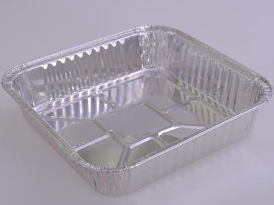 China Disposable Aluminium Foil Takeaway Containers With Lids PS Big Square 1600ml For Lunch for sale