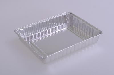 China Custom Silver Disposable Aluminum Foil Food Containers With High Strength for sale