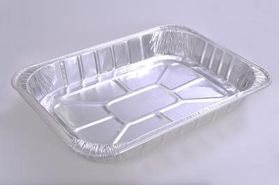 China Große Aluminiumfolie-Behälter-/Aluminiumfolie Pan für Nahrungsmittelverpackung/Backen zu verkaufen