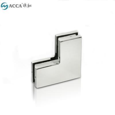 China Modern Aluminum Glass Door Fixture Small Fixture Upper Corner L Body Fixture for sale