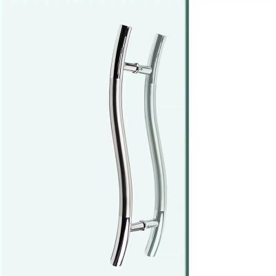 China Good Quality Front Entry Door Handles S Type Easy Installation Mirror Stainless Steel Sliding Glass Door Handles for sale