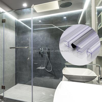 China Waterproof Shower Glass Door Fitting Transparent PVC Shower Glass Door Sealing Strips Waterproof Shower Door Seal Strip for sale