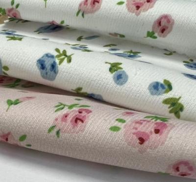 China QUICK-DRY Wholesale High Quality 100% Polyester Micro Floral  Peach Skin Printed Fabric for sale