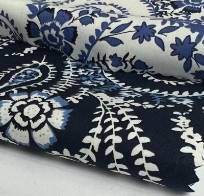 China Stain Resistant Hot Selling Cashew flower  Design 100% Cotton  Printed Fabric  For Women's Dress for sale