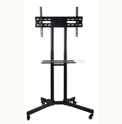 China Adjustable Steel Height Mobile TV Cart Rolling Floor Stand Mount For LED TV Screen 22