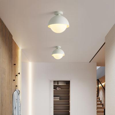 China Simple Install Home Fixtures Lighting Led Ceiling Mount Light Iron Glass Ceiling Lamp Kitchen Balcony Hall Porch Led Ceiling Light for sale