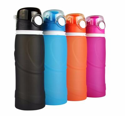 China Viable Silicone Hot Ware Drinking Collapsible Water Sports Collapsible Water Bottle for sale