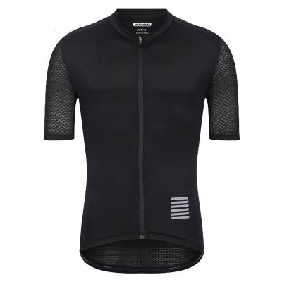 China Antibacterial Custom Sublimation Tank Top Mens Cycling Tops Bike To Clothe Bike Short Sleeve Zipper Full Ropa Wear With Three Pockets for sale