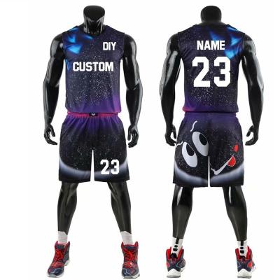 China Throwback Antibacterial Mens Reversible Basketball Tank Top Fits Blank Shirt Team Uniforms Design Custom Basketball Wear Shorts for sale