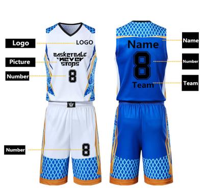 China Wholesale Design Team Sublimation Top Quality Youth Basketball Uniforms Basketball Jersey Wear Shorts Antibacterial China Manufacturer for sale