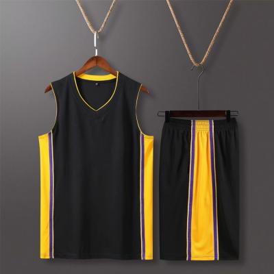 China 2019 Newest Custom Basketball Antibacterial Uniform Mens Basketball Jersey Design Color Black Color for sale