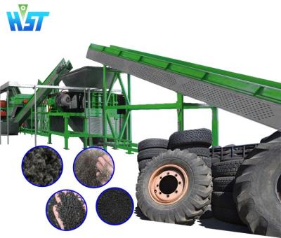 China Intelligent Full Scrap Tires Recycling Old Tire Machine 800-1500kg/h for sale