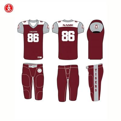 China Antibacterial Custom Sublimated Design American Football Uniform All Over Printed for sale