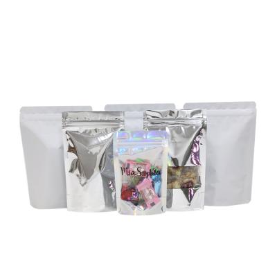 China Hot Selling Moisture Proof Zipock Logo Mylar Foil Bags Smell Proof Custom Small Resealable Plastic Edible Food Foil Bags for sale