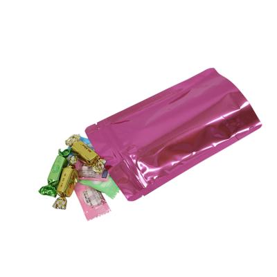 China Matte Aluminum Foil Mylar Storage Bags Self Sealing Moisture Proof Metallic Food Stand Up Zipper Bag for sale