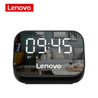 China Lenovo TS13 Speaker Wireless Portable Subwoofer Alarm Player LED Digital BT Alarm Clock Mirror Design 9D Stereo Smart Speaker for sale