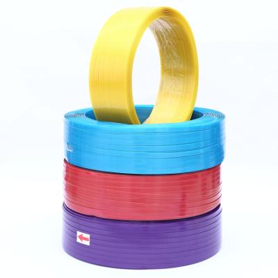 China Wrapping Machine Width 12-25mm Band PET Strap Plastic Strapping Roll For Pallet Plastic Steel Wrapping Belt for sale