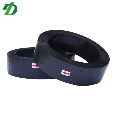 China Packing Machine Hot Melt Logistics Belt Plastic Steel Binding Belt PET Black Manual Packing Tying Band for sale