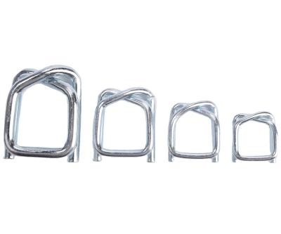 China Galvanized Manual Packing Buckle Tie Tying Woven Buckle Tying Steel Wire Buckles for sale