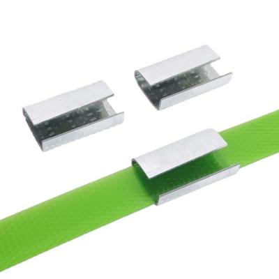 China Polyester PP/PET Strap Manual Manual Packing Strapping Clips Galvanized Metal Buckle Of Gasket Of Gaskets Trim Clips for sale