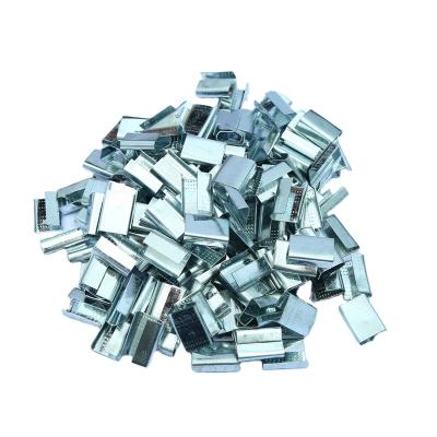 China Manual Wrapping Galvanized PET Tying Steel Buckle Serrated Joint Tying Buckle Manual Tying Clips for sale