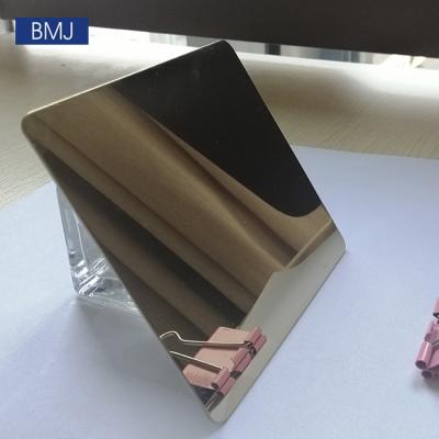 China Decoration 201 304 316L 430 Grade 16 Gauge Gold Mirror Polish Stainless Steel Sheet With Low Price for sale