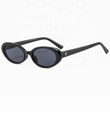 China UV400 Sunglasses 2021New Fashion Retro Gafas Women Oval Small Frame Sunglasses Glass High Quality Unisex Sunglasses for sale