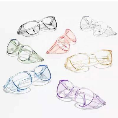 China New Fashion glass retro style anti-sand anti-blue anti-fog spray wrap edge myopia sight anti-pollen glasses for sale