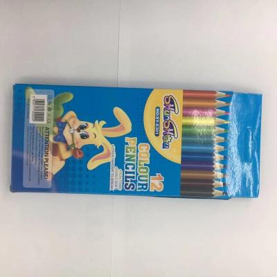 China Office & School Pencil SY 2019 School Supplies Round Hexagon Triangle Custom 12colour Square Colored Pencils for sale