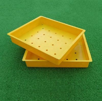 China Thicker Than Normal Golf Chain Plastic Yellow Ball Tray Durable Stacking Box for sale