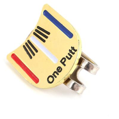 China Perfect Gift Unique Design Golf Putting Alignment Tool Ball Marker With Cap Clip for sale