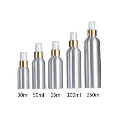 China Personal Care Factory Price 30ml 50ml 65ml 100ml 250ml Mist Spray Perfume Essential Oils Aluminum Bottle for sale