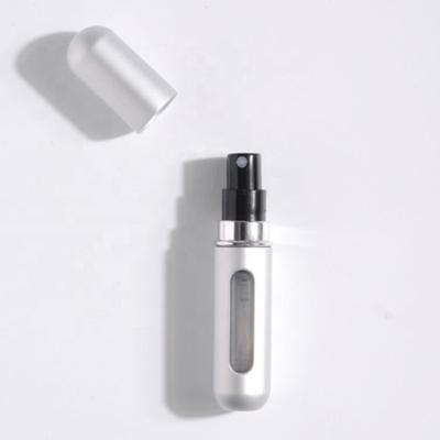 China Silver Metallic Empty Personal Care Perfume Atomizer Spray 3ml 5ml Aluminum Bottle For Purse Or Travel Refillable for sale