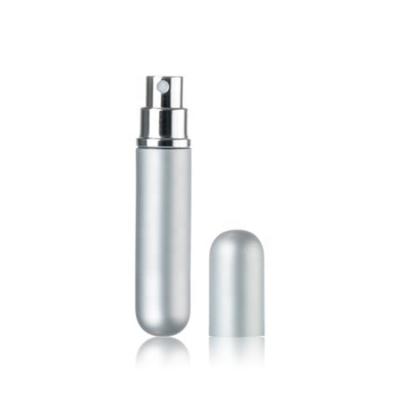 China Personal Care Mini Travel Perfume Atomizer Creative Portable Bullet Shape Aluminum Glass Perfume Spray Bottles Glass Cosmetic Container for sale