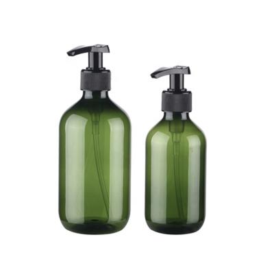 China PET Amber Shampoo Bottle Plastic TOP Grade 300ml 500ml Body Hair Conditioner Bottle With Pump Spray for sale