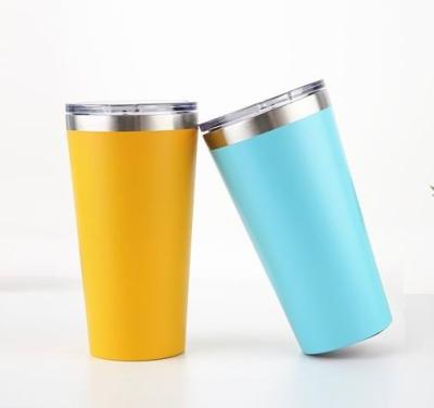 China PORTABLE 16oz Stainless Steel Double Wall Insulated Reusable Vacuum Tumbler Coffee Mug Drinkware Wine Whiskey Water Cup for sale