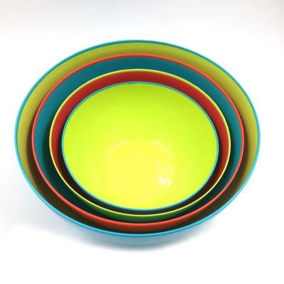 China Sustainable Hot Sale Factory PP Plastic Shallow Salad Bowl , Extra Large Size Camping Dinner Vegetables for sale