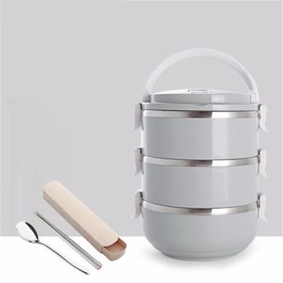 China Keep Warm Stainless Steel Food Bowl Bento Bowl Stainless Steel Children, 3-Layer Bowl for sale